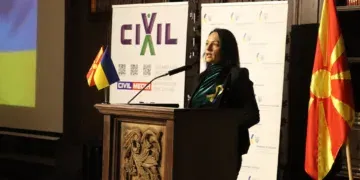 Арта Билали Зендели, конференција „Украина- две години хероизам“, 26 февруари, 2024
фотографија: Б. Јордановска/ЦИВИЛ