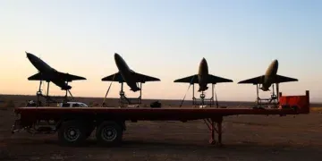 Иранските дронови на воена вежба во 2022 (фото: Moustafa Tehrani, Wikimedia Commons)